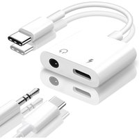 USB C to 3.5mm Headphone and Charger Adapter, Type C to Aux Jack Dongle Cable Adapter with PD 10W Fast Charging