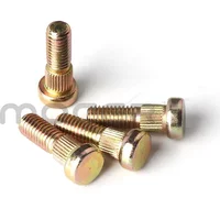 4Pcs M8 Platen Screws Tooth Knurled Rivet Screws Crimp Rivets Spline Screw Wheel Hub Stud for ATV UTV Kart Quad Bike Buggy Parts