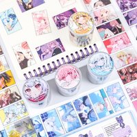 1 roll of tape, dimension adventure anime character creative film cutting tape, cartoon anime account decoration tape, DIY stick