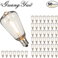 Retro ST38 Plastic LED Bulb E12 110V 220V 1W Dimmable Shatterproof for Garden Waterproof Garland String Light Replacement Bulbs