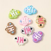 10pcs Charms Cute Funny Hi Charms Pendants for Necklaces Earrings DIY Handmade Jewelry Accessories