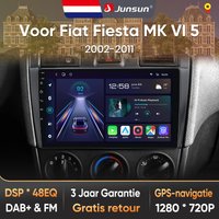 Junsun Kabelloses CarPlay für Ford Fiesta Mk VI 5 Mk5 2002-2011 Android Autoradio mit GPS 8-Kern DSP RDS BT Lokal Niederländisch