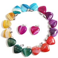 30Pcs Stripe Agate Charms Pendants Crystal Reiki Healing Beads Wholesale Gemstones Jewelry Making Elegant DIY For Women Gifts