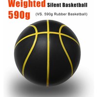 590G Silent Basketball Noiseless Dribble Indoor Size 7- 29.5inch PU Foam Airless Basketball Quiet Bounce 90% of Real Basketball