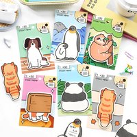 6 Pads Cute Sticky Memo Note, Animal Sticky Note Pads Gift For Christmas Veterinary Office School Tab Party Supplies 30sheets