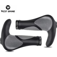 WEST BIKING MTB Bike Grips Anti-slip Shock Absorption Ergonomic Bicycle Handlebar Cover Bar End Plugs Cycling Accessories