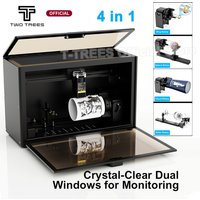 TwoTrees Geschlossener Lasergravierer CNC-Fräser TS5 7W Lasergravurmaschine 4-in-1-Rotationslasergravierer für Ringe/Tasse/Glas/Kugel