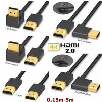 90/270 Degree Angle HDMI Cable 4K/60Hz HDMI-Compatible 2.0 Cable Video Audio HDMI Cable 0.15M 1M 3M 5M For RTX 3080 PS4 Xbox