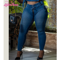 Women's Mid-Waisted Skinny Jeans Slim Fit Hip Lifter Pencil Pants Versatile Wash Trousers Stretchy Pant Streetwear Fashion Style