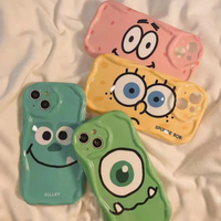Anime SpongeBob Patrick Star Couple Full Body Case for IPhone 15 Pro Max 14 13 12 11 Pro XS XR Soft Silicone Shockproof Nice Toy