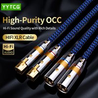 Hifi XLR Audio Cable 6N OCC 3 Pin High Performance 2XLR Female to Male Cable for CD Player Power Amplifier Mixing Console