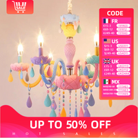 Modern Children's Room Ceiling Chandeliers Color Drop Art Led Lights Kids Boys Girls Bedroom Pendant Lamps Lustre Home-appliance