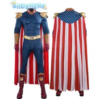 New Homelander Cosplay The Boys Costume Shoes Jumpsuit cloak shoulder armor belt gloves handguard Halloween Man uniform XS-XXXL