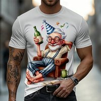 Fun Pattern 3D Print sport Quick-dry Breatha Men's Large-Sized T-Shirt Outdoor Street Casual Fashion Y2K parent-child clothing