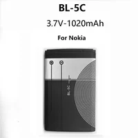 BL-5C BL5C 3.7V 1020mAh Lithium Polymer Phone Battery For Nokia 1100 1110 1200 1208 1280 2600 2700 3100 3110 5130 6230 1600
