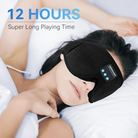 This Sleep Mask For Insomnia Comes With 3D Bluetooth Headphones A Light-Blocking Design And Music Playback Functionality