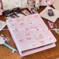 Cute Binder A4/ A5 Kpop Photocard Collect Book Large Capacity Card Holder PU Leather Idol Photo Card Collection Korean ํฌ์นด ๋ฐ์ธ๋