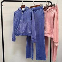 Elastic Skin-Friendly Velvet Sportswear Set for Women Casual Two-Piece Outfit Spring Collection Online Exclusive