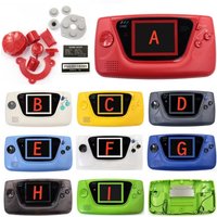 For Sega Game Gear GG Replacement ABS Full Housing Shell Kit w/button pads Glass Lens