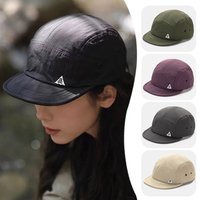 1pc Unisex 5 Panel Baseball Cap Quick Dry Waterproof Short Brim Adjustable Lightweight Breathable Cap for Camping Outdoor Daily
