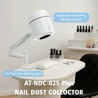 4 Blanc High Power 200W Professional Overhead Top Suction Nail Vacuum Cleaner Dust Collector H-13 Filter For Nail Beauty Salon C