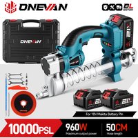 ONEVAN 10000PSL Elektrische Fett Maschine Cordless Hochdruck Auto Schmieröl Wiederaufladbare Werkzeug Für Makita 18V Batterie Pin