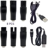 Universal 8PCS Power Cord 5V Replacement Charger USB Adapter Suitable for All Kinds of Electric Hair Clippers