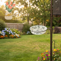 Bird Feed Bowl Transparent Circular Design 1PCS Bird Friendly Supplies for Garden Yard or Balcony Use
