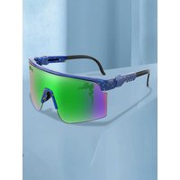 AliExpress LOISRUBY Men's Fashion Large Frame Cycling Sunglasses Fashionable Goggles with Random Dot Decoration for Outdoor Sports Hiking Fishing