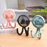 Fan Portable Multifunctional Cooling Device With Bendable Stand For Outdoor Activities Baby Stroller And Desk Use
