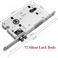 Mid Ancient Style Bedroom Split Lock Universal Door Silent/magnetic Lock Indoor Room Retro Wooden Door Handle Lock