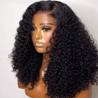 250% Brazilian Curly Short Bob 13x6 HD Lace Front Human Hair Wigs Brazilian Deep Wave 13x4 Transparent Lace Frontal Remy Wig