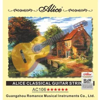 Alice AC106 Classical Guitar Class Guitarra Strings Set Normal/Hard Tension Nylon Core Silver Plated Copper Wound