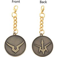 Code Geass Lelouch Keychain Anime Zero Helmet Black Knights Emblem Keyring Antique Bronze Metal Pendant Car Bag Charm Jewelry Fa