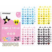 280/140pcs Color Water Colloidal Acne Patch - Alcohol free, odorless, non irritating, cute star shaped invisible acne patch