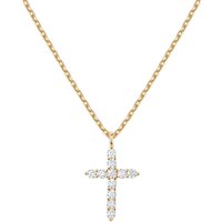 PAVOI 14K Gold Plated Cubic Zirconia Cross Necklace for Women | Cross Faith Pendant Necklaces