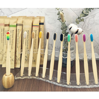 100Pcs Bamboo Biodegradable Toothbrush Manual Wooden HandleToothbrushes With Soft Bristles For Sensitive Teeth Gums Oral Care