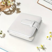 Portable 2x3 Mini Desktop Photo Album Holds 32 3-Inch Photos Desk Organizer for Fuji Photo Paper Game Card Storage