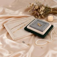 Jewelry Display Tray Glasses Watches Rings Jewelry Display Plate Velvet Cloth Accessories Counter Display Props