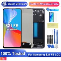 AMOLED For Samsung Galaxy S21 FE 5G G990B LCD Display Touch Screen Digitizer Assembly For Samsung S21Fe Replacement with Frame image 4