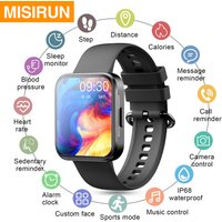 MISIRUN Sports Smart Watch For Men Women Fitness Tracker Heart Rate Monitoring IP68 Waterproof Smart Notifications Watches