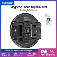 Neewer Magnetic Phone Tripod Mount with Action Camera Adapter, Cold Shoe with Anti Off Pin, 1/4" Thread Compatible with MagSafe