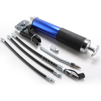 Grease Gun, Professional Pistol Grip Grease Gun Kit Grease Guns Tool Connectors Adapters Extension Tubes Nozzle Easy Operation