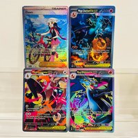 Pokemon 4PCS Set Dawn Mega Charizard X ex Mega Lopunny ex DIY Textured Holo Premium Anime Collectible Cards