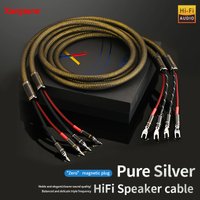 Xangsane sterling silver hifi speaker cable main audio connection amplifier non magnetic pure copper carbon fiber banana plug Y