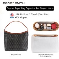 CRAZYSMITH Bag Organizer For Goyard Hobo Handbag Dupont Paper Inner Bag Travel Portable Shoulder Tote Bags Insert Support Shaper
