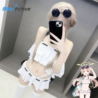 Game Blue Archive Ajitani Hifumi Cosplay Costume Swimsuit Bikini Hot Spring Pool Swimwear Women Summer Halloween Party Outfit
