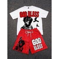 2026 Summer Men's Suit with 3D Printed Pattern Breathable and Lightweight Casual Roller Skating Hip-Hop Men's Clothing