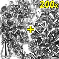 Wholesale Silver Rivets Cone Studs for Clothes Metal Spikes Double Cap Rivet Stud Round Nail DIY Shoes Bags Clothing Accessories