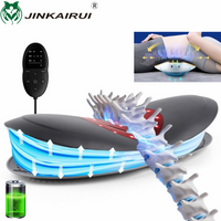 Multi-Level Adjustable Back Vibration Electric Waist Massager Lumbar Traction Device Inflatable Hot Compress Spine